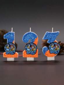 1Pc Bluey Creative Number 0-9 Handmade Birthday Candles One Year Old Digital Birthday Decoration Gift Christmas