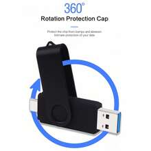High-Speed USB Flash Drive With Type-C 128GB/ 256GB/512GB/1TB/2TB, Instant Plug & Play OTG Memory Stick For Smartphones, Tablets, PCs - 128GB - Xem 3