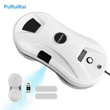 PuRuiKai Smart Window Cleaning Robot – Auto Glass Cleaner With Remote & Edge Detection - EU C Type Plug(220-240V) - View 2
