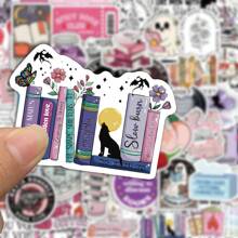 SCXXBSW 50 sztuk romantycznych, kreatywnych naklejek do czytania z kreskówek DIY, wodoodporne naklejki na bagaż i notes z gitarą