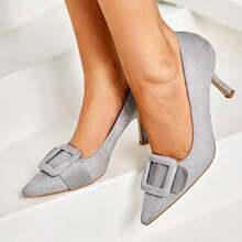 Women's Pointed-Toe Stilettos, Elegant High Heels, Shoes For Weddings And Formal Occasions, Women's Dress Shoes Gray High Heels - 灰色 - 查看 2