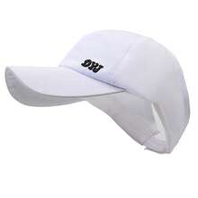 1pc Letter Casual Street Style Polyester Embroidery Metal Decor Sports Outdoor Messy Bun Cap, Summer - Black - View 14