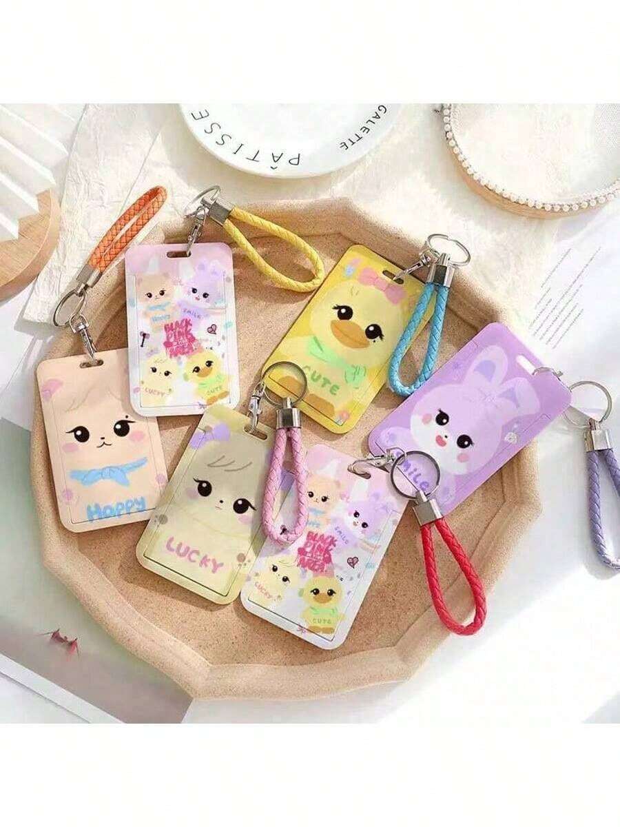 KPOP Animal Character Card Holder, Cute Pendant, Concert Album Fans Merch Goods, School ID/Bank Card/Transit Card Holder, Small Gift, Collectible, Halloween & Christmas Gift