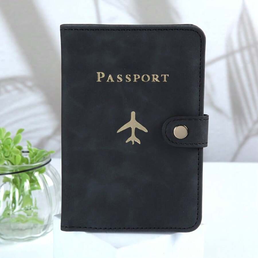 Multi-Purpose Passport Cover With Card Slots - Compact Travel Document Organizer & RFID-Blocking Holder - Black - View 1
