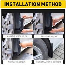 FOR  TRANSIT CUSTOM 2012-ON FRONT AND REAR MUDFLAPS MUD FLAP - 4PCS SET - Black - View 5