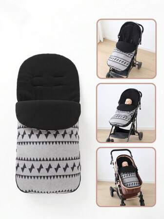 1件婴儿推车保暖垫套，羊毛内衬推车脚套，防风防水加厚垫，适用于婴儿推车，新生儿、幼儿、男孩女孩必备推车配件