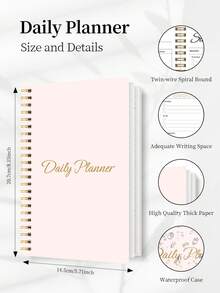 BUBU 7-Day Undated Weekly/Daily Planner, Includes To-Do List, Expense Tracker, And Meal Planner, Suitable For Back To School - Pink - View 8