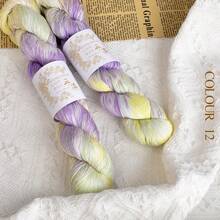 2 set da 100g di filo di pizzo tinto a mano con colori sfumati in lyocell per sciarpe fatte a mano, decorazioni per bambole, ecc.