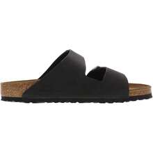 Birkenstock Unisex Arizona Sandals Soft Footbed - Black Oiled Leather - View 3