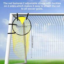 Filet cible de coup franc professionnel - Entraîneur de but de football ajustable avec système de rebond, équipement portable pour la pratique du tir au but de football