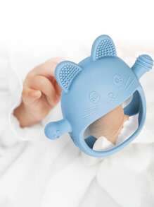 1 包婴儿出牙玩具，婴儿玩具硅胶出牙手套，带有可爱猫咪图案，婴儿出牙咀嚼玩具，缓解出牙不适，新妈妈理想的婴儿旅行必需品出牙玩具婴儿玩具，出牙玩具，婴儿出牙胶，新生儿玩具，婴儿旅行玩具，出牙玩具