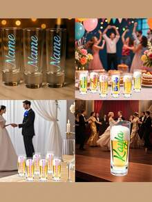 1PC Personalized Shot Glass, Custom Shot Glasses Bulk Personalized Tall Shot Glasses With Name, Bridal Party Gift, Custom 2OZ Shot Glass, Bridesmaid Groomsman Proposal, Bachelorette Party, Wedding Favor, Multi-Functional, Adjustable, Durable, Ornamental, Reusable, Exquisite, Adorable, Ideal Gifts, Birthday Party Favors, Graduation Gifts - Multicolor - View 7