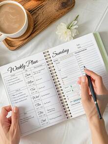 BUBU 每周计划表/每日计划表，包含待办事项清单、费用追踪和膳食安排，7 天无日期计划表，随时开始使用。返校用品、办公用品、教师节礼物、母亲节礼物。 - 綠色 - 查看 9