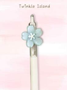 1 Stück koreanischer Stil süßer und modischer transparenter Blumen Muster Gelschreiber, Unterschriftsschreiber, schnell trocknend und glatt schwarz, 0,5 mm Stiftmine, geeignet für Studenten, Büros, Bürobedarf, Prüfungen, Bibliotheken, Krankenhäuser, Ärzte, Krankenschwestern, Familien, Prüfungen, Schulen, Lehrer, geeignet als Geschenk für Freunde, Mitschüler, Familienmitglieder, Kinder, Geschwister und zur Vorbereitung von Büromaterial, Rückkehr zur Schule