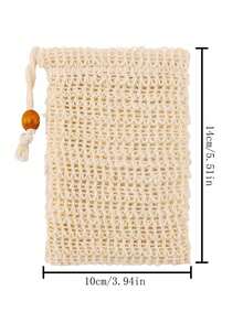 1 pieza/4 piezas Bolsas de jabón de malla exfoliante, bolsa de jabón de sisal natural, adecuada para decoración de baño en el hogar, decoración de otoño, regreso a la escuela, masaje de ducha, exfoliación, Halloween, Navidad