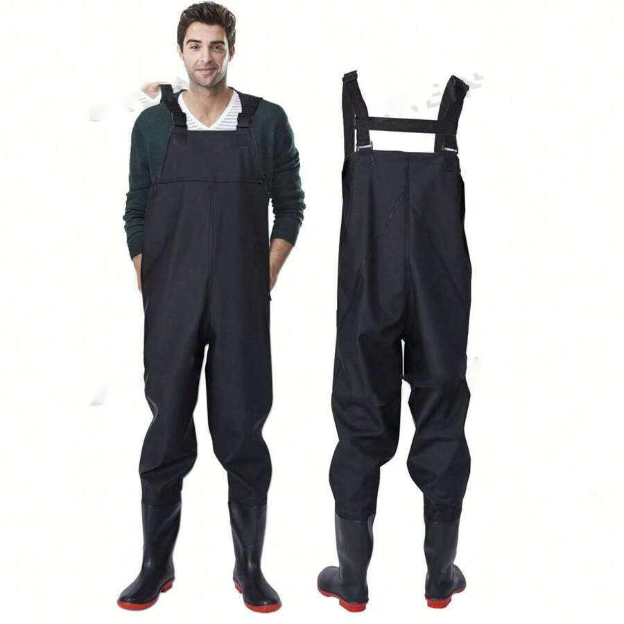 Unisex Waterproof Fishing Wading Pants - Lightweight, Durable Chest Waders With Built-In Boots, Suitable For Fly Fishing, Kayaking