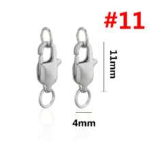 1/10 Pcs 304 Stainless Steel 18k Gold-Plated Rectangular Buckle Fishtail Buckle Spring Buckle Double Loop Lobster Clasp, Women's Stainless Steel Jewelry Lobster Clasp DIY Bracelet Necklace Connecting Clasp Buckle Head Accessories