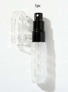 1 pieza Botella de perfume de vidrio de alta gama de 5ml con atomizador recargable, botella de subpaquete con bomba de pulverización, botella de perfume de bolsillo pequeña, estuche con bomba de aroma, contenedor de perfume portátil vacío para viajes, sala de estar, hogar, dormitorio, baño, decoración de la casa, viajes, bodas, fiestas de cumpleaños, regalos para hombres, mamá, papá, amigos, Año Nuevo, accesorios, regalos divertidos, herramientas de viaje portátiles, accesorios de viaje, artículos para exteriores de viaje