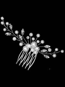 优雅发梳装饰，适用于盘发造型、婚礼派对、日常发饰，情人节配饰