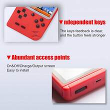 Portable Handheld Game Console, 3.0-Inch LCD Screen, Perfect For Parties, Supports Two Players, The Best Choice For Holiday Gifts, Give Your Boyfriend A Game Console As A Gift. - Đỏ - Xem 4
