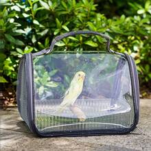 Panoramic Wide-View Pet Transparent Carrier Bag With Handle And Shoulder Strap, Convenient Carry, Mesh Breathable Design, Spacious Interior For Easy Travel