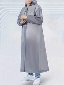 Impermeable de 1pz 3pz 5pz, Impermeable portátil, Poncho de lluvia reutilizable, Impermeable de emergencia, Elegante impermeable de EVA engrosado para adultos, Poncho impermeable de viaje abierto, Impermeable de alta calidad con capucha y cordón - Multicolor - Ver 9