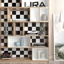 1 Cuộn Giấy dán tường kẻ caro đen trắng Giấy dán tường PVC tự dính Bóc ra và dán Miếng dán vinyl chống thấm dầu cho tủ bếp Miếng dán nhà bếp tự làm Có thể sử dụng để trang trí nhà Cửa phòng ngủ Tường phòng khách Có thể tháo rời Cải tạo cửa hàng Chịu nhiệt Phòng tắm An toàn Dễ dàng vệ sinh Bền Có thể tháo rời 15,7in/393,7/196,8/118,1/39,3in - Đen và trắng - Xem 5