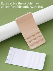 12pcs Bra Strap Extenders With Elastic, 2/3/4 Hooks, Adjustable And Comfortable Bra Extension - Multicolor - View 2