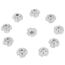 100 piezas de tuercas en T de cuatro puntas, 100 piezas de tuercas en T de acero al carbono zincado Tuercas en T de cuatro puntas para muebles de carpintería, madera, presas de escalada, ebanistería (M4) - otro - Ver 7