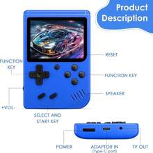 Portable Handheld Game Console, 3.0-Inch LCD Screen, Perfect For Parties, Supports Two Players, The Best Choice For Holiday Gifts, Give Your Boyfriend A Game Console As A Gift. - Màu xanh lam - Xem 2