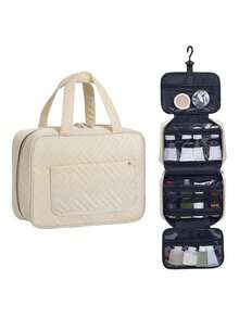 Large Capacity Hanging Travel Organizer - Waterproof Multi-Compartment Cosmetic Bag, With Hook, Unisex, Black, Toiletry Bag, Women's Makeup Storage Box, Small Makeup Bag, Women's Toiletry Bag, Women's Gift, Christmas Gift, Gift For Her,Pouch,Makeup Pouch,Travel Essential - Multicolor - View 14