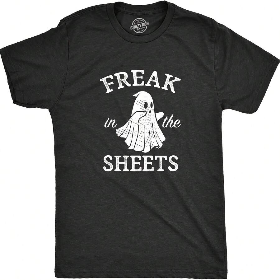 S In The Sheets Funny Halloween Party Ghost Joke For Guys - Black 10 - View 1