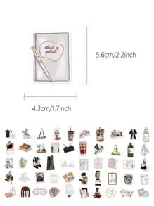 50 szt. Wykwintne naklejki dla dziewczynek wodoodporne z PVC prezent kreskówka dekoracja album na laptopa bagaż gitara kubek na wodę etui na telefon naklejka DIY