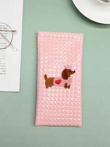 1 Stylish Self-Closing Glasses Bag - Soft And Portable Stylish Geometric Pattern Glasses Case, Five Colors Available, Suitable For Men And Women | Durable And Stylish, Protective Glasses, Suitable For Travel, Outdoor Activities, Commuting, Back To School, Vacation, Shopping, Couples, Daily Use, Back To School Gifts, Teacher Gifts, Holiday Gifts, Couple Gifts, Souvenirs