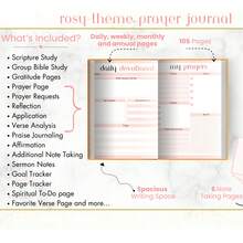 105-Page Prayer Journal With Bible Study & Gratitude Tracker - Spiral Bound Spiritual Growth Daily Planner, Psalm 46:5 Theme, Rose Design, Affirmation & Reflection Pages, Floral Cover