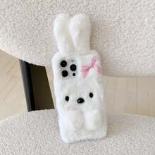 可爱兔子手机壳，兼容 16 Pro Max、11/12/13/14/15/16 Pro Max、Galaxy S25/S22/23/24+、A04/A05/A14/A15/A24/A25/A34/A54、OPPO、vivo、Redmi 13C+、Redmi Note 14/13C/12/11 Pro，以及荣耀手机。 - 白色 - 查看 5
