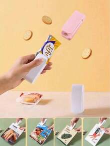 1pc Portable Mini Heat Sealer, Food Plastic Bag Sealing Machine, Handheld Home Small Thermal Sealing Device (Batteries Not Included. Need To Be Purchased Separately).