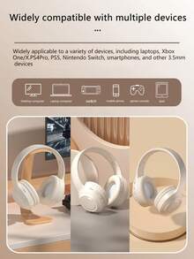 Wireless Bluetooth Headphones, Stylish Design, Long-Lasting Battery Life, Foldable For Storage, Low Latency Gaming - Black - View 9