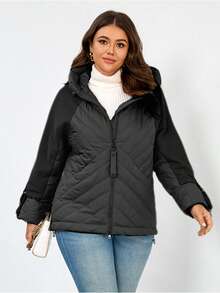 GASMAN Women's Regular Thin Cotton Hooded Jacket, Spring/Autumn