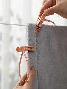 12pcs Clothes Pins Set With Multicolor Clips And Durable Plastic Rope For Outdoor Clothesline Drying, Windproof, Strong Hangers To Secure Socks, Hats, Pants, Bras, Underwear, Towels, And Photos; Versatile Laundry Clips For Home, Dorm, Balcony, And Laundry Room; Easy To Use, Rust Resistant, Gentle Grip, Non-Snag, Lightweight Plastic, Quick Clip Securement - Multicolor - View 8