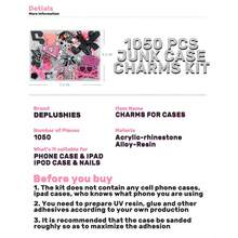 1050 Pcs Junk Phone Case Charms Kit, Charms For Customizing Cases, Kawaii Bow, Letter Beads, Nail Accessories, Flatback Pearls, Rhinestones, Cute Aesthetic Decor For Personalization - 預設 - 查看 2