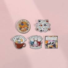 Pet Kitten Series Fun English Alphabet Cartoon Brooch Many Cat Patterns Accessories Badge - QHXZ3441 - View 1