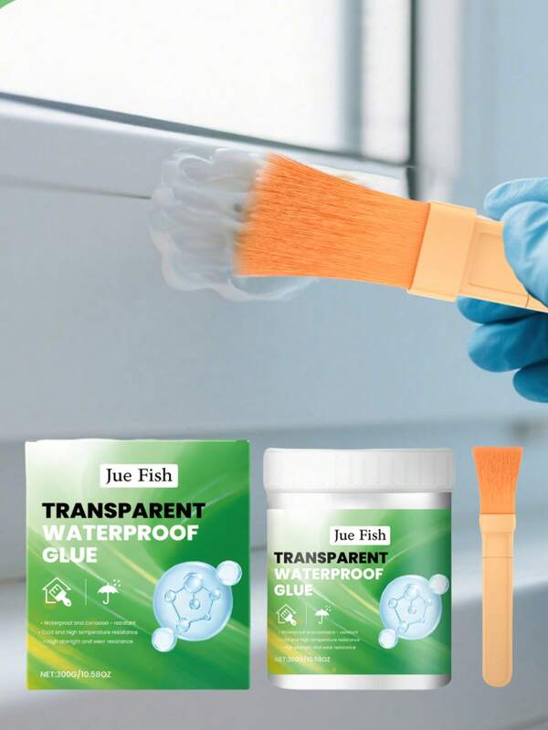 Jue-Fish Revestimiento transparente impermeable, de uso múltiple, pegamento revestimiento transparente impermeable, adecuado para tejas de techo/pared/madera/metal, sellado impermeable fuerte, protección invisible, artículo de gran