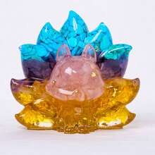 Manifest Wealth & Luck: Nine-Tailed Fox Crystal Resin Figurine - Prosperity Guardian Home Decor (3.43" X 3.15") - Nhiều màu 3 - Xem 1