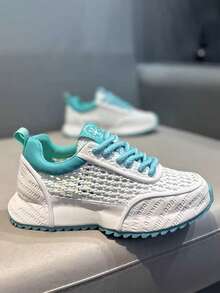 Zapatos deportivos casuales ligeros con cordones para hombres, cómodos para actividades diarias y al aire libre, zapatillas de malla de estilo minimalista y versátil