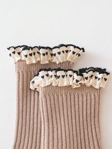 1双婴儿蕾丝边薄款船袜，春秋季 - 彩色 - 查看 4