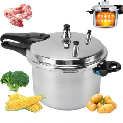 Olla Express De Presión De Aluminio 9l, Olla De Presión Con Válvula De Seguridad, 26cm Olla Express Apta Para Todo Tipo De Cocinas, Olla A Presión De Aluminio Para Cocina
