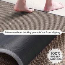 Kitchen Mats For Floor,Kitchen Rug, Nonskid, Washable,Absorbent Kitchen Runner Rug For In Front Of Sink,Entryway,Rubber Backing Indoor Door Mat,Farmhouse Style Standing Mat,17.3"X28",Grey - 灰色 - 查看 11