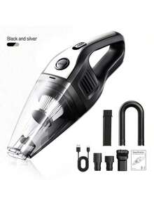 CascadeVac Portable Handheld Vacuum Cleaner For Home And Car, Powerful Suction USB Rechargeable Mini Cleaning Dustbuster With Multiple Attachments, Suitable For Car, Home And Office, Crevice Tool Included - Silver - View 6