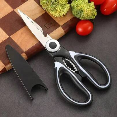 Multi-Functional Stainless Steel Kitchen Shears, Heavy Duty Household Vegetable, Fish, Meat, Chicken Bone Scissors, Versatile Kitchen Cutting Tool
